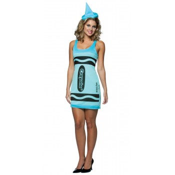 Sky Blue Crayon Tank Dress ADULT HIRE